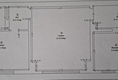 Apartament cu 2 camere semidecomandat în Central - 1