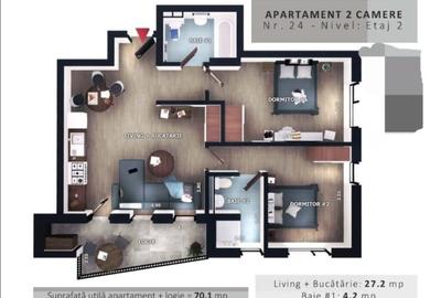 Ansamblu rezidential cu 2 si 3 camere, zona Vivo - 1