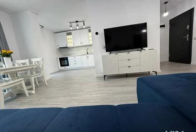 Prima inchiriere, mobilat utilat complet, 2 camere, terasa 12m2, AC, incalzire pardoseala