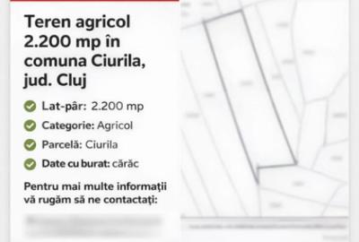 Teren de 2200 mp, în Central