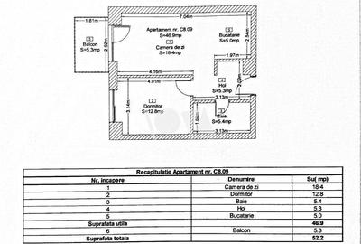 Apartament cu 2 camere semidecomandat, mobilat în Theodor Pallady - 14