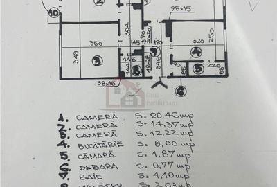 Apartament cu 3 camere decomandat în Tei
