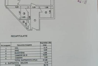 Vand Apartament 1 Camera | Tecuci, Zona Industriala, Bloc C6 | 36,79mp - 10