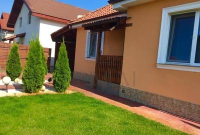 Casa individuala pe parter - mobilata - toate utilitatile - asfalt - teren 450 m - 4