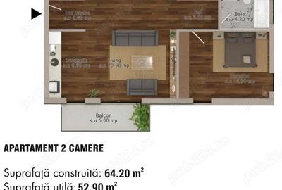 Apartament cu 2 camere decomandat în Central - 1