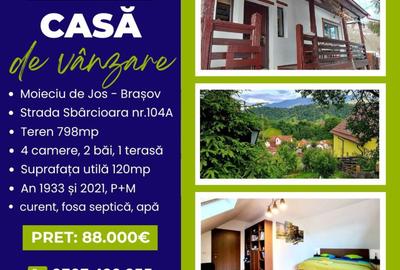 Casă individuală cu 4 camere cu Teren 978 Mp în Moieciu de Jos - 2