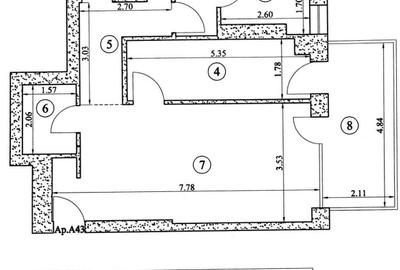 Apartament cu 3 camere semidecomandat în Exterior Vest - 8
