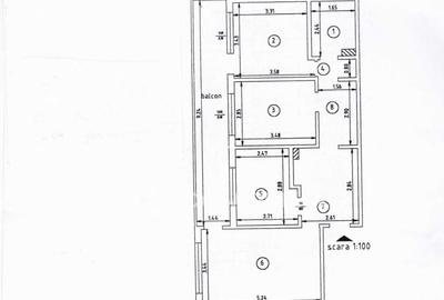 Apartament cu 3 camere decomandat în Frumoasa