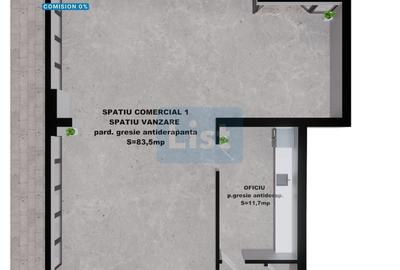 Spațiu comercial, de 99.300003051758 mp, în Noua - 1