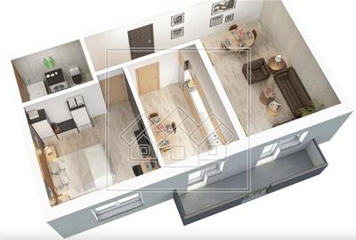 Apartament cu 2 camere decomandat în Exterior Sud - 12