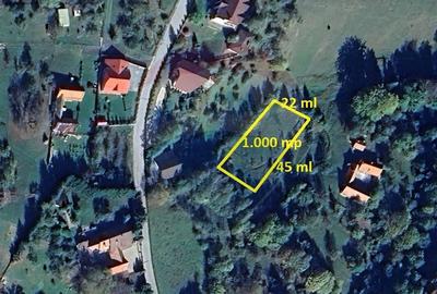 Teren de Vis in Bran - 1000mp Plat, Liniste Absoluta si Aer Curat - 1