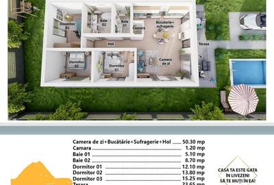 Casa la cheie 130mp 4 camere,2 băi,700mp teren,Livezeni - 22