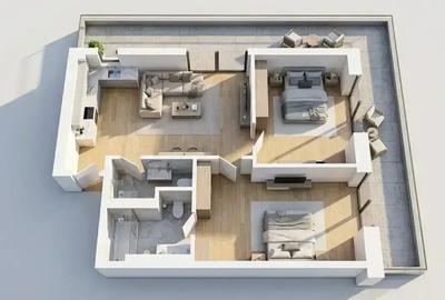 Apartament cu 3 camere semidecomandat în Unirii