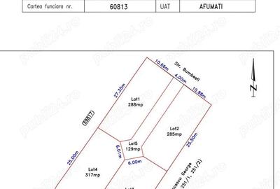 4 loturi circa 300mp fiecare in Afumati Ilfov, toate utilitatile, asfalt, zona de case - 1