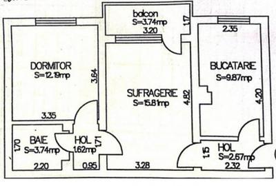Apartament cu 2 camere semidecomandat în Tomis III - 23