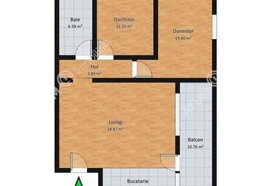 Apartament cu 3 camere si balcon in zona Kogalniceanu din Sibiu - 7