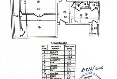 Vanzare apartament 3 camere superb | Cismigiu | etaj 2/6 | bloc 1958 | pozitie e - 9