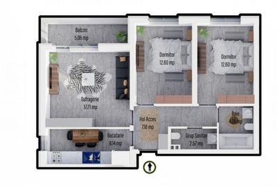 Apartament cu 3 camere decomandat în Militari - 2