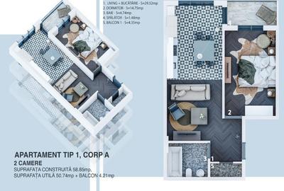 Apartament cu 2 camere semidecomandat în Central - 8