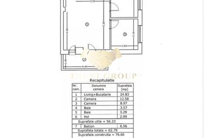 Apartament cu 3 camere semidecomandat în Domenii - 5