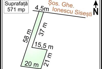 Teren intravilan de 571 mp, în Băneasa