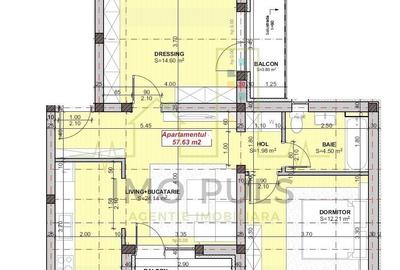 Apartament cu 3 camere semidecomandat în Braytim - 7