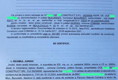 Casă parter , teren 500 m, la preț de apartament, în Comana ,GR.30 min București - 15