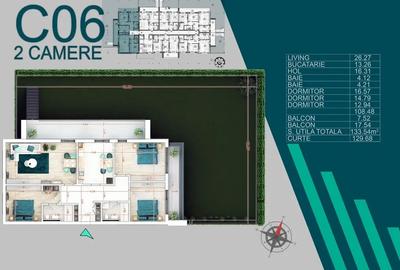 4 Camere cu gradina de 130 mp Theodor Pallady Metrou N. Teclu - 2