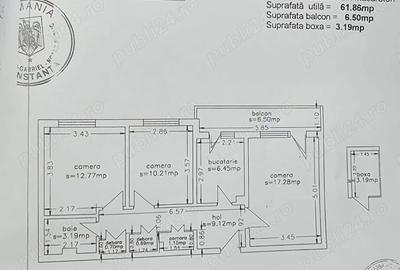 Apartament cu 3 camere decomandat în Km 4 - 1