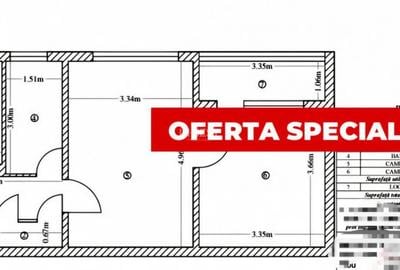 Apartament cu 2 camere în Podu Roș