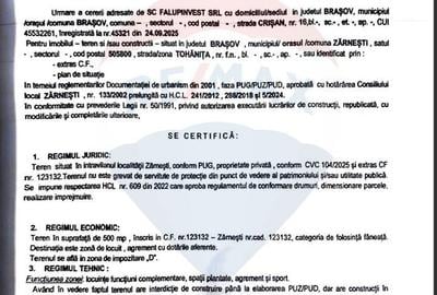 Teren de 500 mp, în Bran