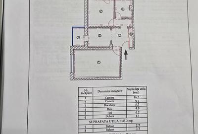 Apartament cu 2 camere decomandat, mobilat în Central - 2