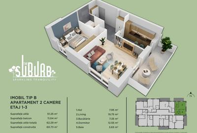 Apartament 2 camere The Suburb Buftea - 13