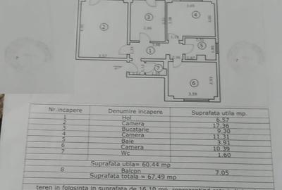 Apartament 3 camere confort 1 decomandat, zona Radu Negru. Mobilat. - 7