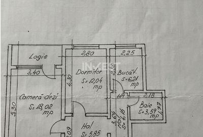 Apartament cu 2 camere decomandat în Alexandru cel Bun