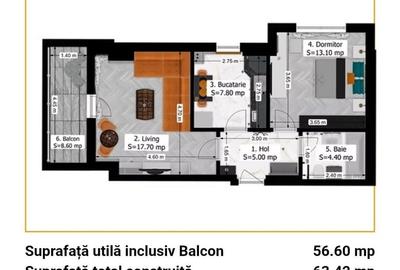 Apartament 2 camere Nou sos Magurele mutare 2026 Apartament 2 camere Nou sos Magurele mutare 2026 - 3