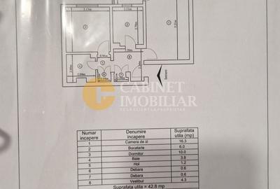 Apartament cu 2 camere decomandat, mobilat în Dacia - 10