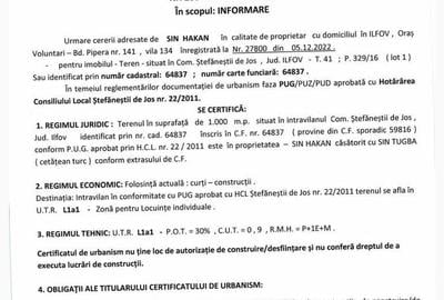 Teren de 1000 mp, în Ștefăneștii de Jos - 2