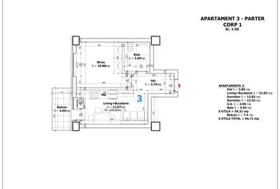 Apartament cu 2 camere decomandat în Central - 2