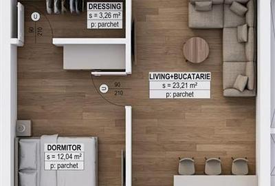 Apartament cu 2 camere semidecomandat în Ițcani - 1