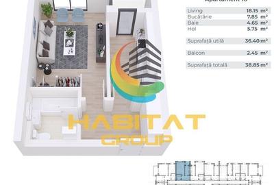 Garsoniera Spatioasa Bulevardul Metalurgiei 38.85Mp - 2