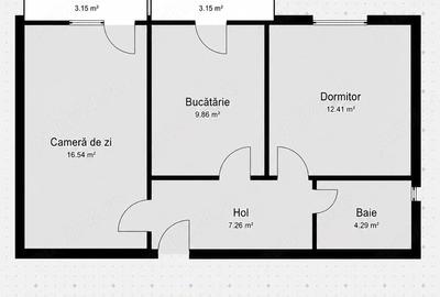Apartament cu 2 camere decomandat în Central - 1