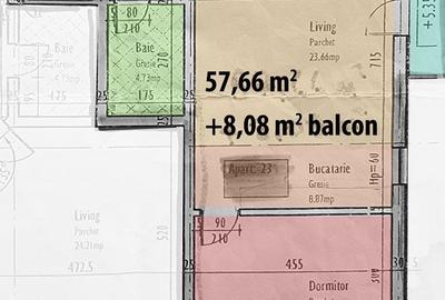 Apartament cu 2 camere decomandat în Florești - 2