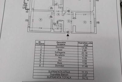 Apartament cu 3 camere decomandat în Cantacuzino - 8