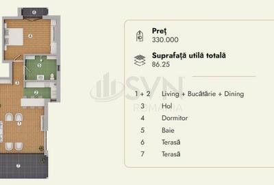 Apartament cu 2 camere decomandat, mobilat în Central - 12