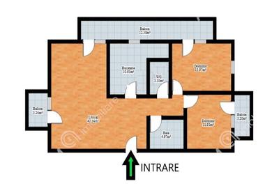 Apartament cu 3 camere decomandat în Aeroport - 5