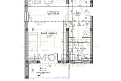 Calea Urseni, apartament cu 1 camera in bloc nou, finisajele sunt la alegerea cumparatorului - 6