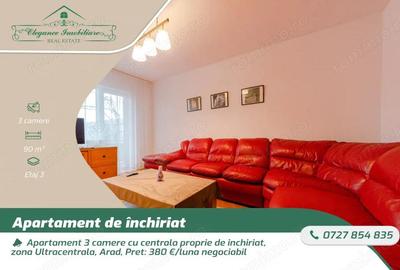 Apartament cu 3 camere decomandat, mobilat în Ultracentral