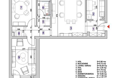 Apartament cu 3 camere semidecomandat în Drumul Taberei - 13