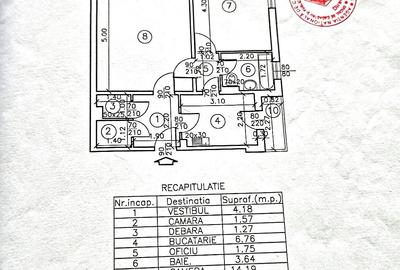 Apartament cu 2 camere circular, mobilat în Basarabia - 9